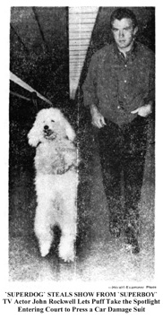 John Rockwell and his dog, from a 1961 newspaper story