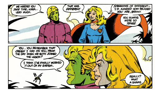 Kara and Querl, by Paul Levitz, Keith Giffen, and Larry Mahlstedt