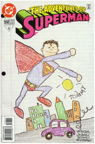 Adventures of Superman #558, cover by Tom Grummett